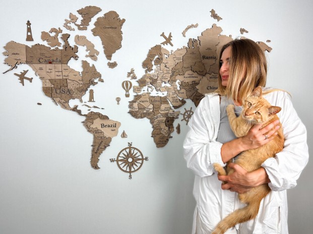 Дерев'яні карти на стіну